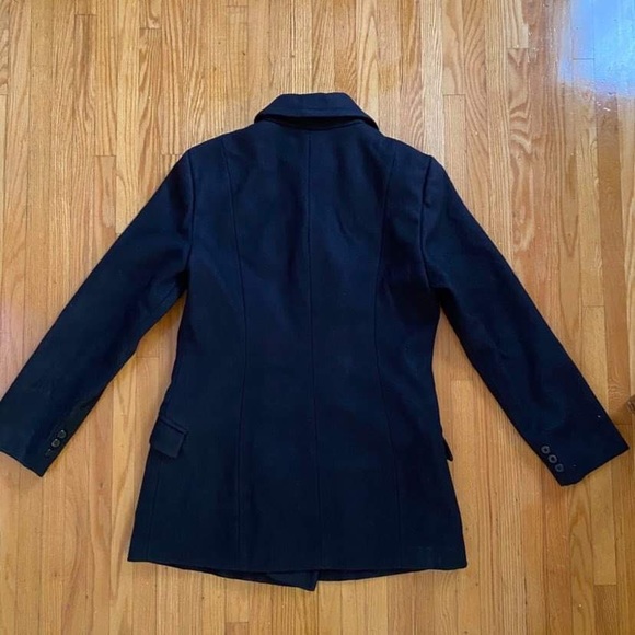 DOUBLE BREASTED TRENCH COAT BLACK ELLABEE SMALL - Picture 4 of 9